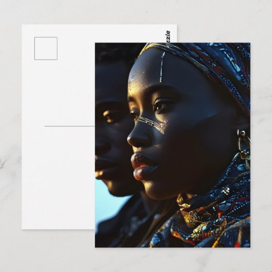 Carte Postale Art de la mode africain (Devant / Derrière)