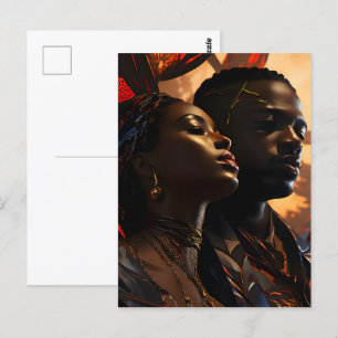 Carte Postale Art de la mode africain