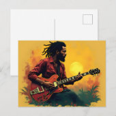 Carte Postale art de la musique reggae (Devant / Derrière)