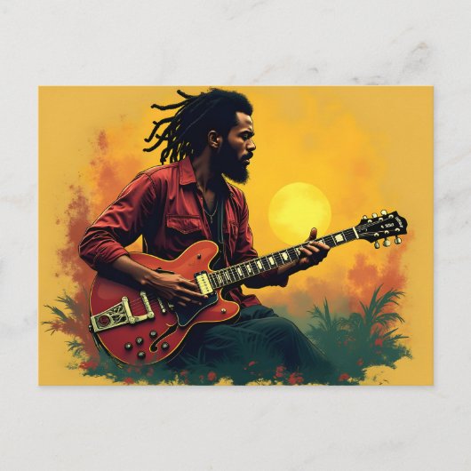Carte Postale art de la musique reggae (Devant)
