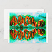 Carte Postale Art de la réflexion alpine (Devant / Derrière)