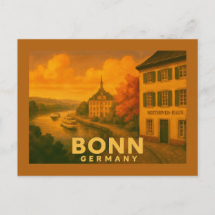 Carte Postale Art de la ville de Bonn Allemagne