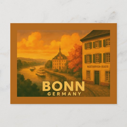 Carte Postale Art de la ville de Bonn Allemagne (Devant)