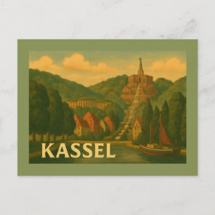 Carte Postale Art de la ville de Cassel en Allemagne