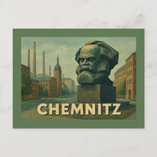 Carte Postale Art de la ville de Chemnitz Allemagne