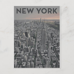 Carte Postale Art de la ville de New York minimaliste