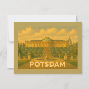 Carte Postale Art de la ville de Potsdam en Allemagne
