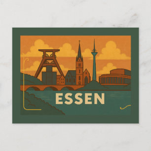 Carte Postale Art de la ville d'Essen Allemagne