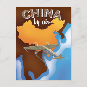 Carte Postale art de l'affiche de voyage vintage Chine