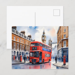 Carte Postale Art de l'aquarelle à Londres