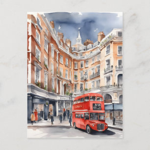 Carte Postale Art de l'aquarelle à Londres