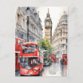 Carte Postale Art de l'aquarelle à Londres (Devant)