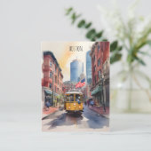 Carte Postale Art de l'aquarelle de Boston (Debout devant)