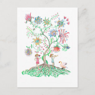 Carte Postale art de l'arbre fleuri