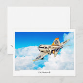 Carte Postale Art de l'aviationCarte postale "F-4 Phantom II" (Devant / Derrière)