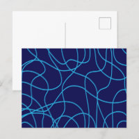 Art de ligne dans les bleus contrastés