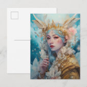 Carte Postale Art de l'Imaginaire de la Reine des neiges (Devant / Derrière)