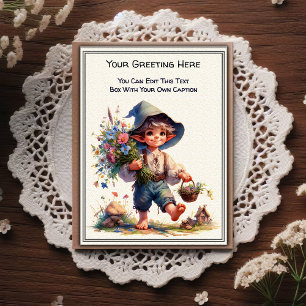 Carte Postale Art de livre d'histoires sentimentales fantaisiste