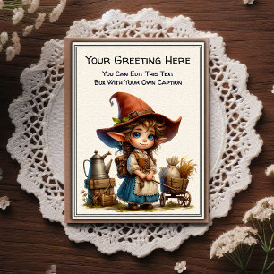 Carte Postale Art de livre illustré de sentiment fantaisiste au 