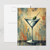 Carte Postale Art de Martini en techniques mixtes du milieu du s (Devant / Derrière)