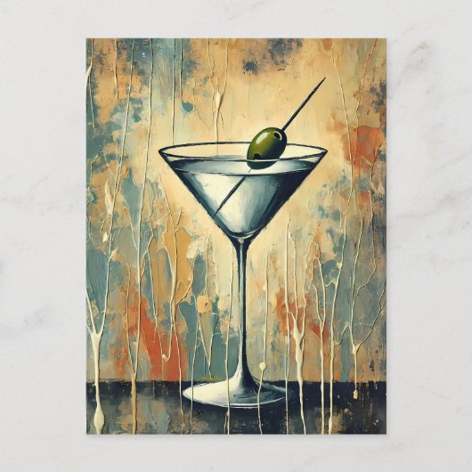 Carte Postale Art de Martini en techniques mixtes du milieu du s (Devant)
