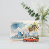 Carte Postale Art de Miami aquarelle (Debout devant)