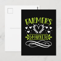 Art de mot de marché de fermiers amusant