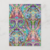 Carte Postale Art de motif peint à la main et numériquement 10 (Devant)