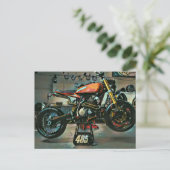 Carte Postale art de moto vintage (Debout devant)