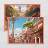 Carte Postale art de peinture d'ia marrakech (Devant / Derrière)