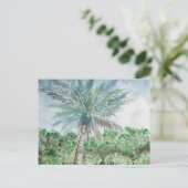 Carte Postale art de plage de palmier (Debout devant)