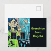 Carte Postale Art de rue de Bogota (Devant / Derrière)