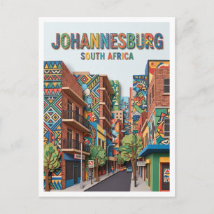 Carte Postale Art de rue de Braamfontein Johannesburg Afrique du