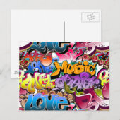Carte Postale Art de rue de graffiti (Devant / Derrière)