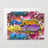 Carte Postale Art de rue de graffiti (Devant / Derrière)