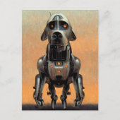Carte Postale Art de science-fiction | Portrait d'un chien robot (Devant)