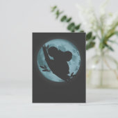 Carte Postale Art de silhouette de lune de koala Amateur d'anima (Debout devant)