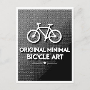 Carte Postale Art de vélo minimaliste