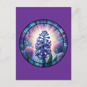 Carte Postale Art de verre Hyacinthe teinté