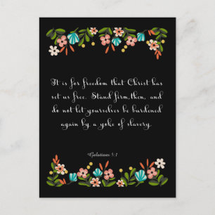 Carte Postale Art de verset biblique - Galates 5:1