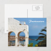 Carte Postale Art de voyage côtier de Fuerteventura (Devant / Derrière)