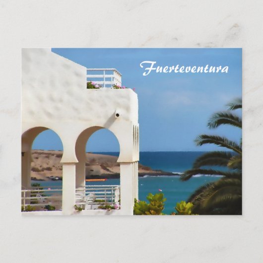 Carte Postale Art de voyage côtier de Fuerteventura (Devant)