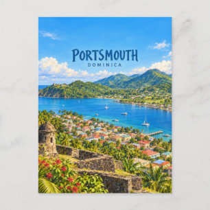 Carte Postale Art de voyage peint de Portsmouth