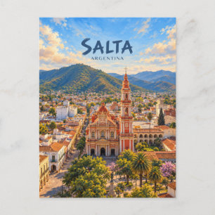 Carte Postale Art de voyage pictural de Salta