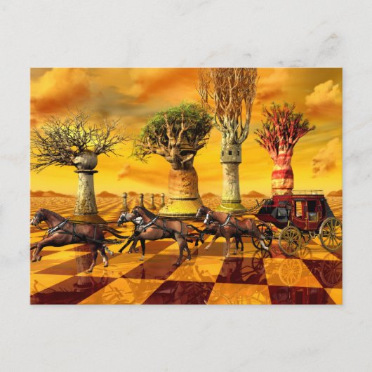 Carte Postale Art d'échecs (Devant)