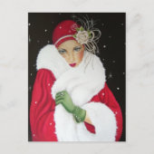 Carte postale - Art Déco 1930 Noël Salutation (Devant)