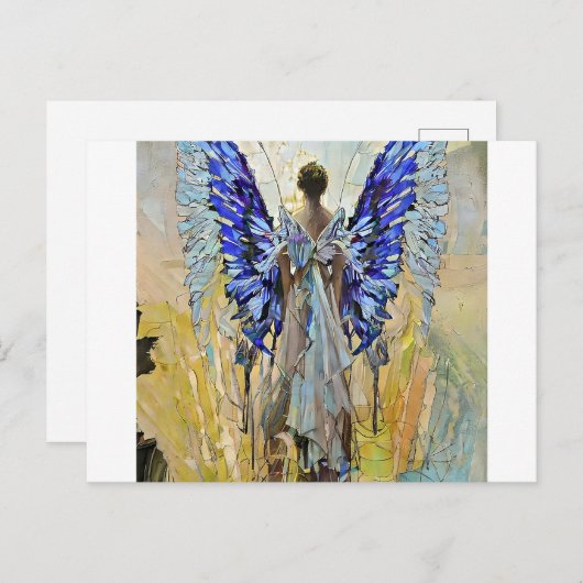 Carte Postale art déco ange (Devant / Derrière)