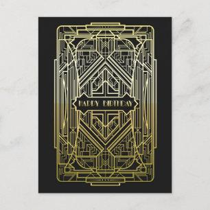 Carte Postale Art Deco Birthday