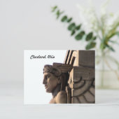 Carte postale Art Déco Bridge Guardian (Cleveland) (Debout devant)