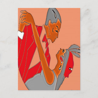 CARTE POSTALE ART DÉCO COUPLE